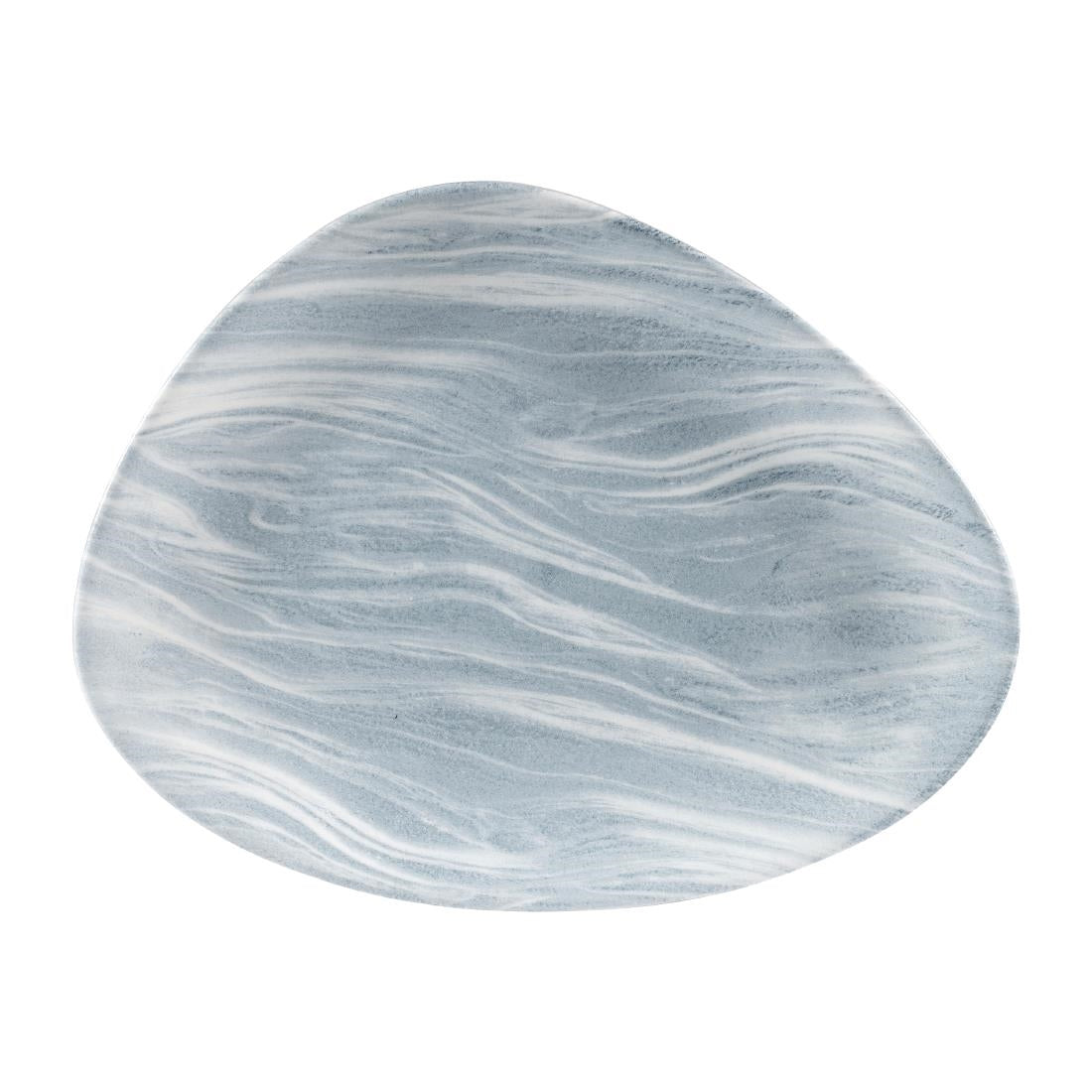 Churchill Fluid Triangle Chef Plates Pearl Grey 205 x 265mm (Pack of 12) - DF728 Plates Churchill