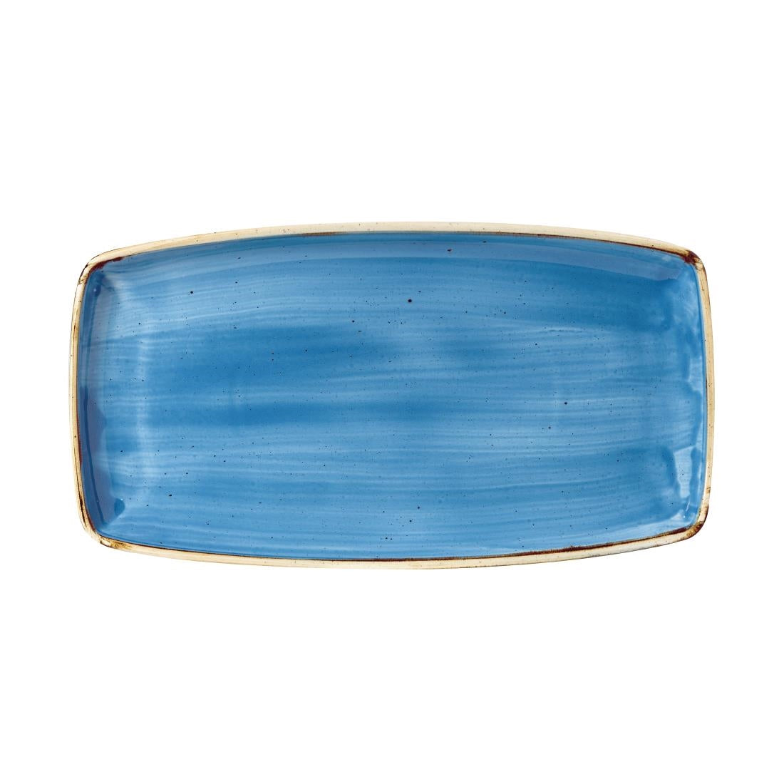 Churchill Stonecast Rectangular Plate Cornflower Blue 350 x 185mm (Pack of 6) - DF773 Plates Churchill