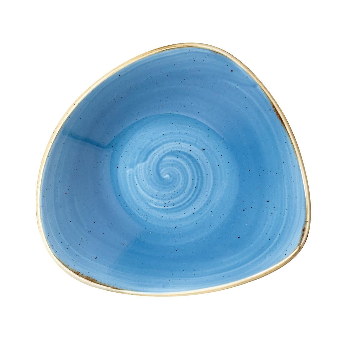 Churchill Stonecast Triangle Bowl Cornflower Blue 235mm (Pack of 12) - DF778 Bowls Churchill