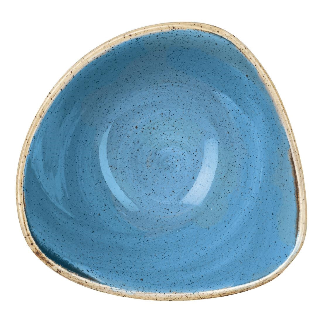 Churchill Stonecast Triangle Bowls Cornflower Blue 184mm (Pack of 12) - DF779 Bowls Churchill