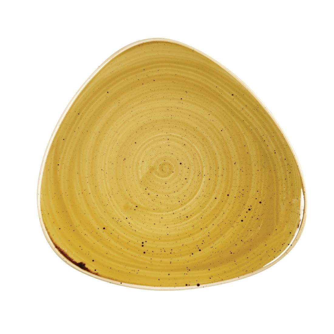 Churchill Stonecast Triangle Plate Mustard Seed Yellow 311mm (Pack of 6) - DF788 Plates Churchill