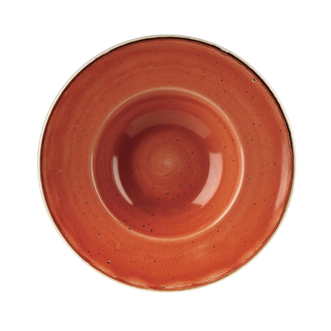 Churchill Stonecast Round Wide Rim Bowls Spiced Orange 239mm - DF795 Bowls Churchill