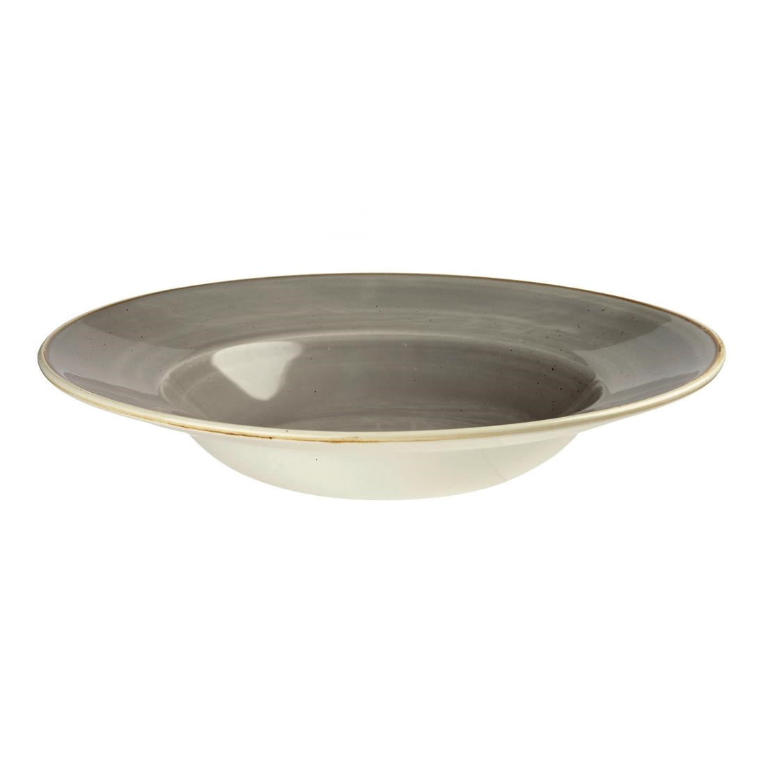 Churchill Stonecast Round Wide Rim Bowls Peppercorn Grey 277mm - DF796 Bowls Churchill
