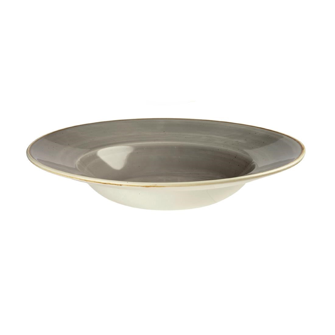 Churchill Stonecast Round Wide Rim Bowls Peppercorn Grey 240mm - DF797 Bowls Churchill