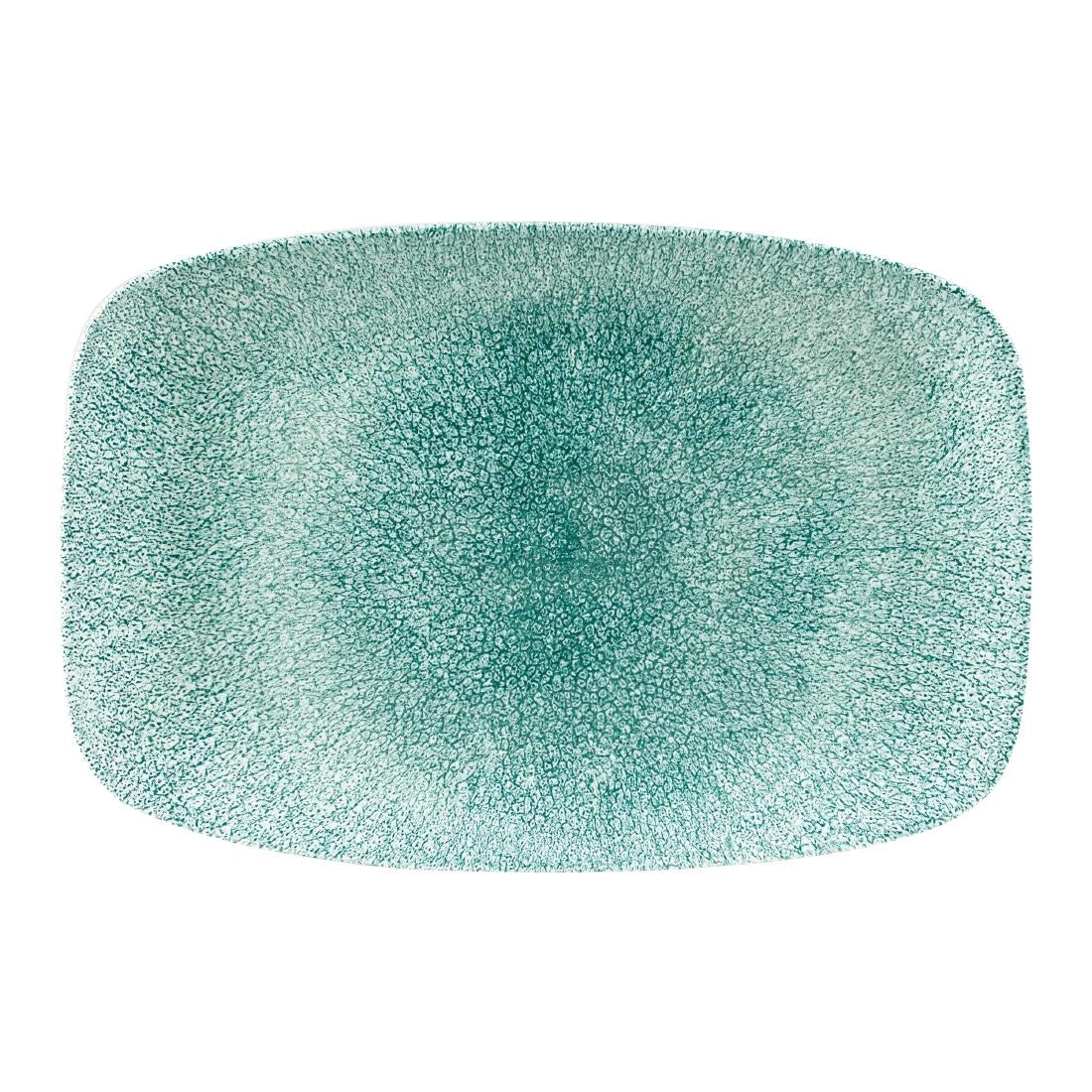 Churchill Raku Oblong Chef Plates Jade Green 199 x 300mm (Pack of 6) - DF916 Plates Churchill