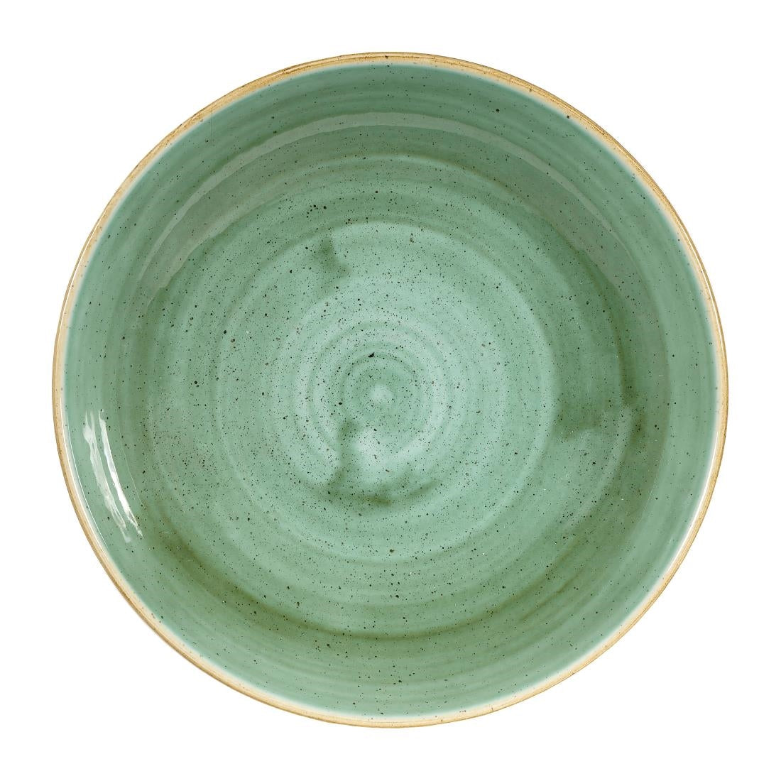 Churchill Stonecast Round Coupe Bowls Samphire Green 248mm (Pack of 12) - DF998 Bowls Churchill