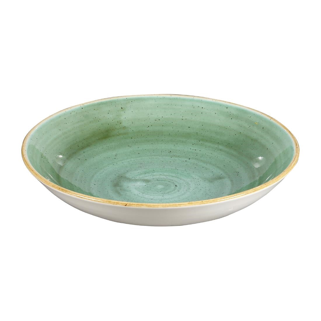 Churchill Stonecast Round Coupe Bowls Samphire Green 248mm (Pack of 12) - DF998 Bowls Churchill