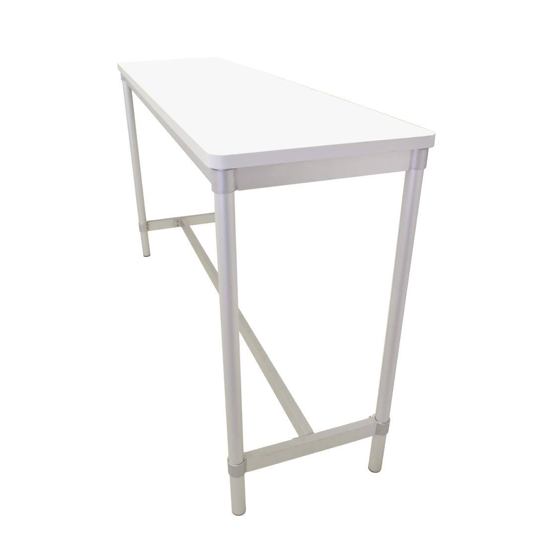 Gopak Enviro Indoor White Rectangle Poseur Table 1200mm - DG131-WH Faux Wooden Tables Gopak