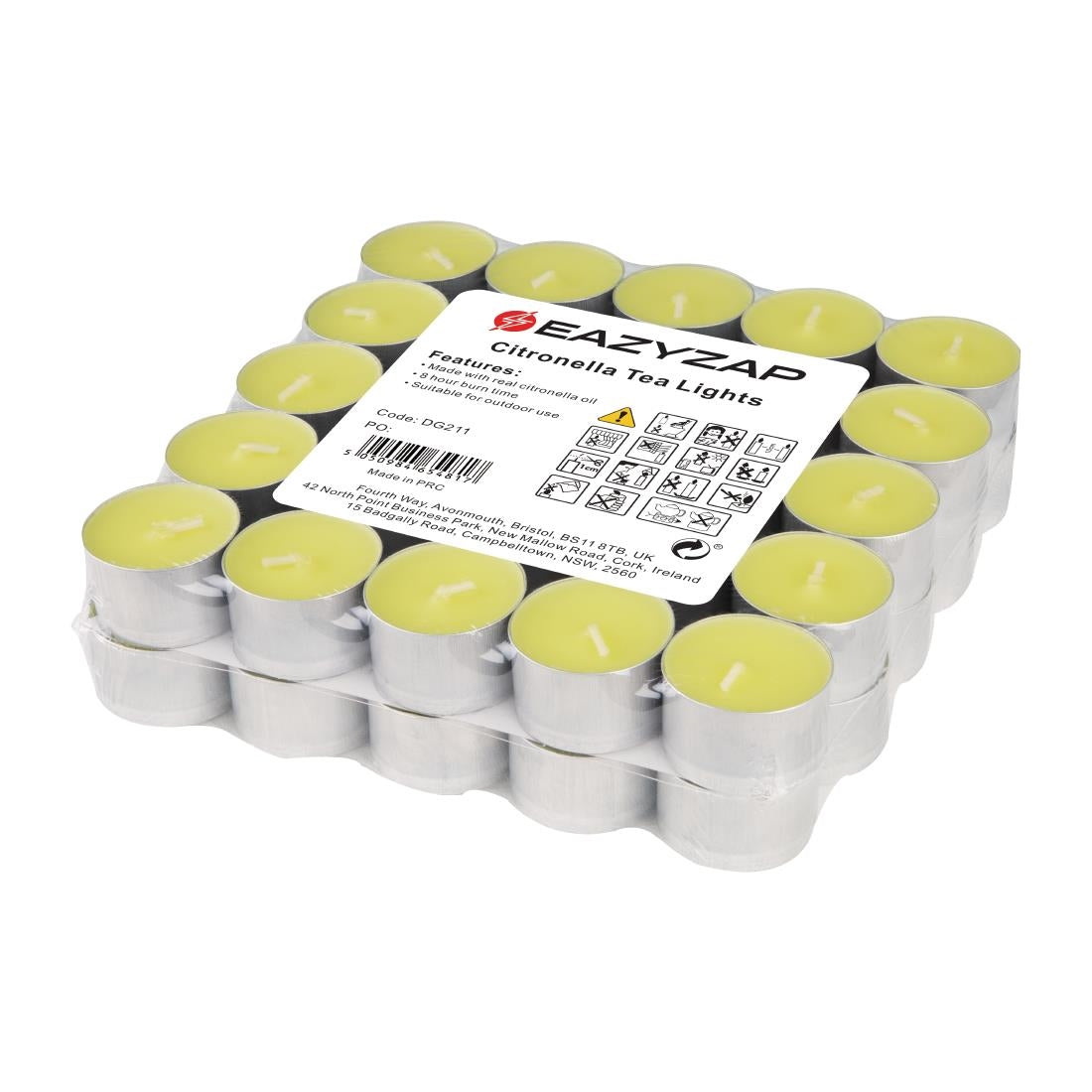 Eazyzap Citronella Tea Lights (Pack of 50) - DG211 Eazyzap