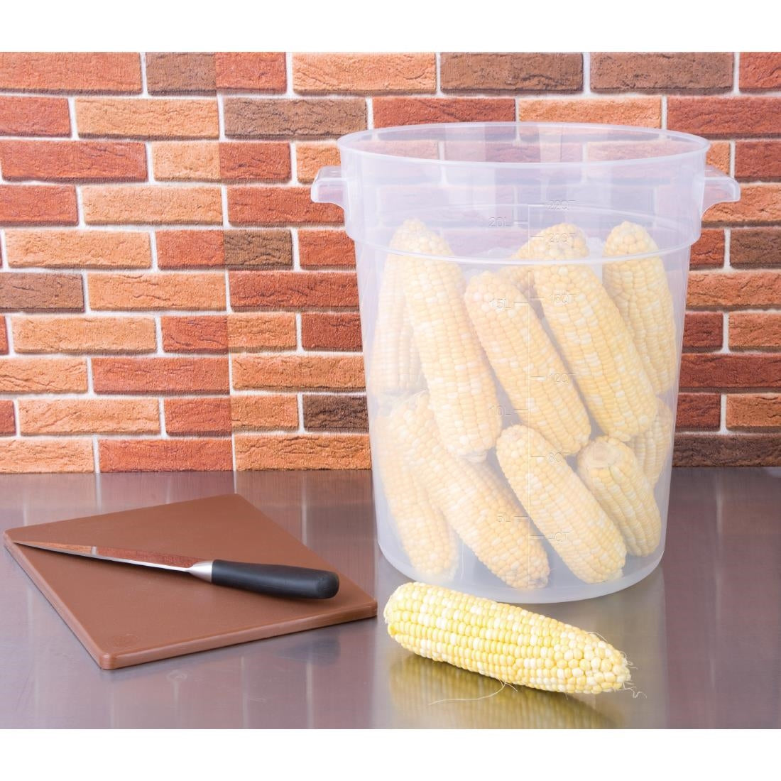 Vogue Polypropylene Round Food Storage Container 20Ltr - DJ962 Vogue