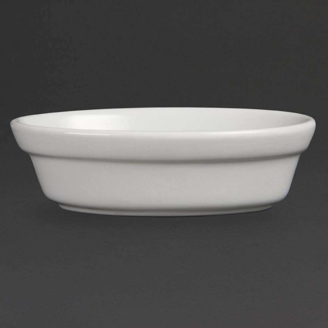 Olympia Whiteware Oval Pie Bowls 145mm (Pack of 6) - DK806 Bowls Olympia