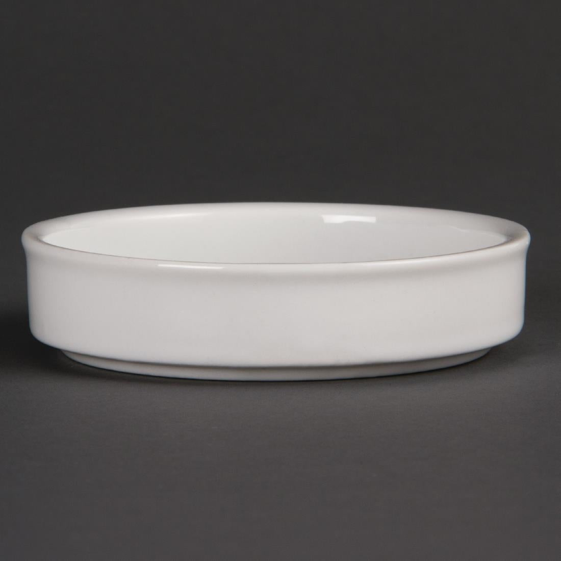 Olympia Mediterranean Stackable Dishes White 102mm (Pack of 6) - DK827 Olympia Crockery Olympia