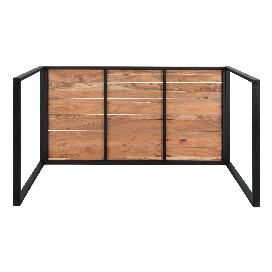 Bolero Steel and Acacia Industrial Bar Table 1800x900mm - DK905 Wooden Tables Bolero