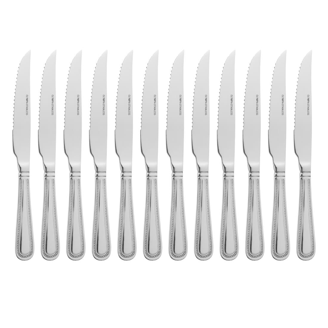 Olympia Bead Steak Knives (Pack of 12) - DL102 Olympia Cutlery Olympia