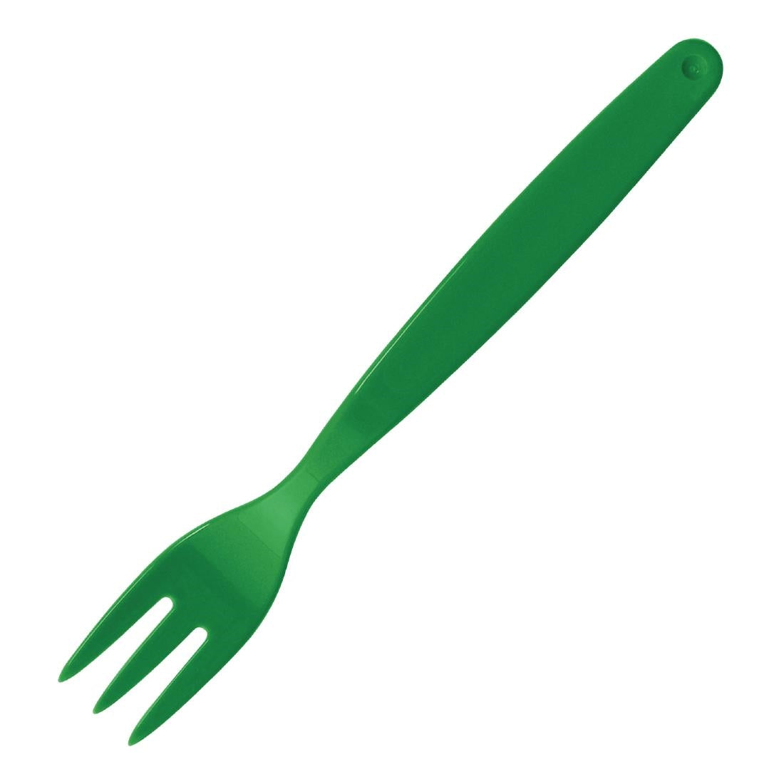 Olympia Kristallon Polycarbonate Forks Green (Pack of 12) - DL120 Olympia
