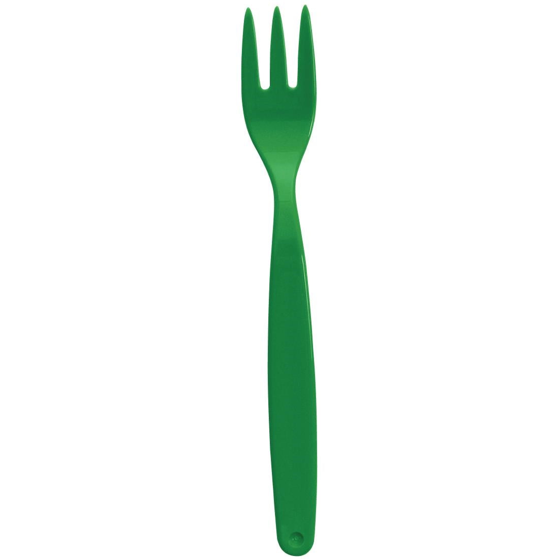 Olympia Kristallon Polycarbonate Forks Green (Pack of 12) - DL120 Olympia