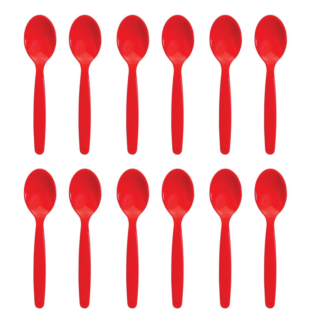Olympia Kristallon Polycarbonate Spoons Red (Pack of 12) - DL122 Spoons Olympia