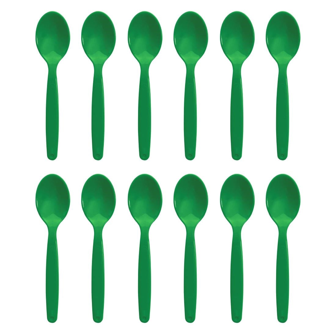 Olympia Kristallon Polycarbonate Spoons Green (Pack of 12) - DL124 Spoons Olympia