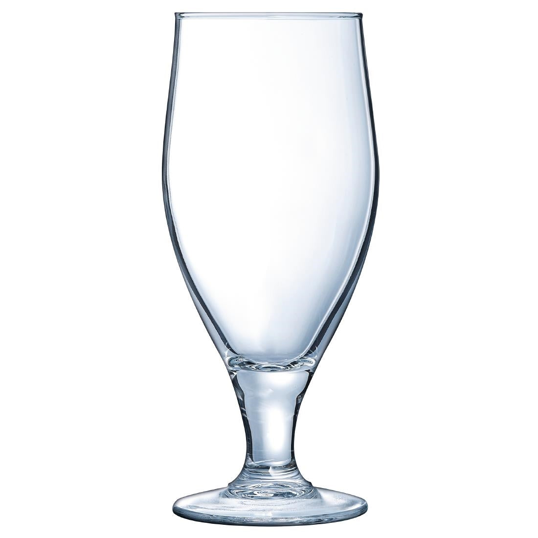Arcoroc Cervoise Nucleated Stemmed Beer Glasses 320ml CE Marked at 284ml - DL198 Beer Glasses Arcoroc