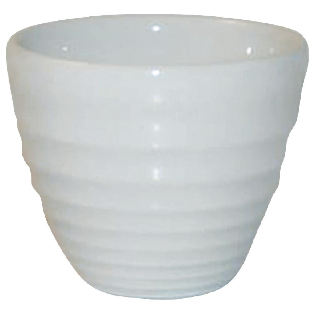 Churchill Bit on the Side White Ripple Dip Pots 57ml (Pack of 12) - DL414 Churchill Super Vitrified Churchill