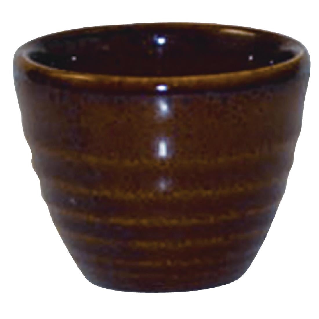 Churchill Bit on the Side Brown Ripple Dip Pots 57ml (Pack of 12) - DL416 Churchill Super Vitrified Churchill