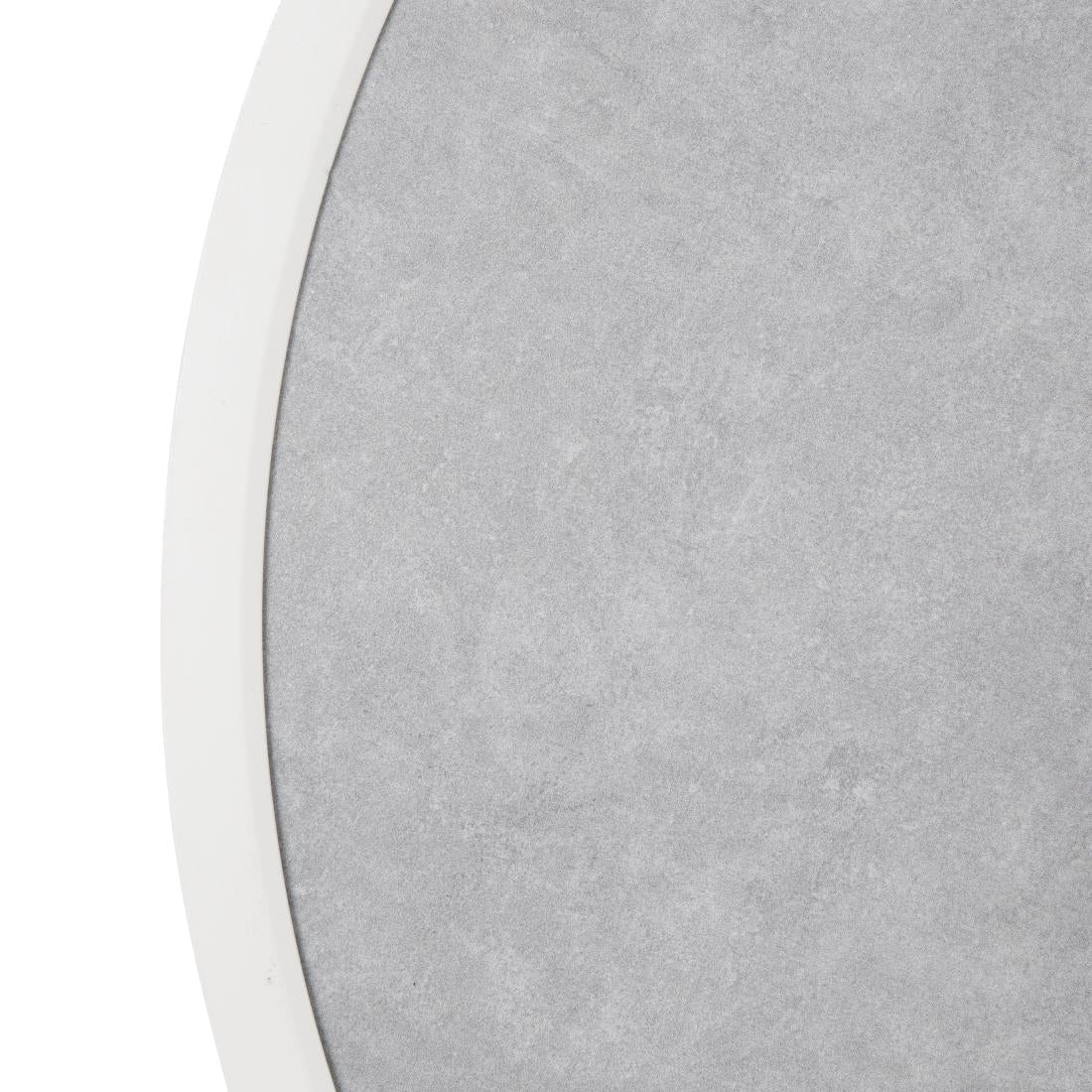 Bolero Fibre Glass Round Table Top Grey Stone Effect 580mm - DL485 Stone Effect Table Tops Bolero