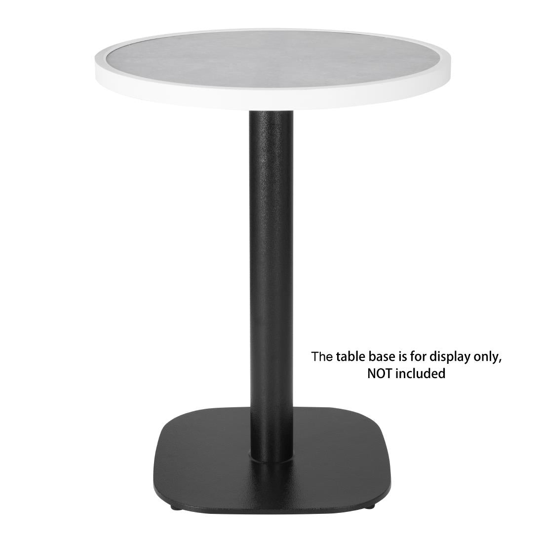Bolero Fibre Glass Round Table Top Grey Stone Effect 580mm - DL485 Stone Effect Table Tops Bolero