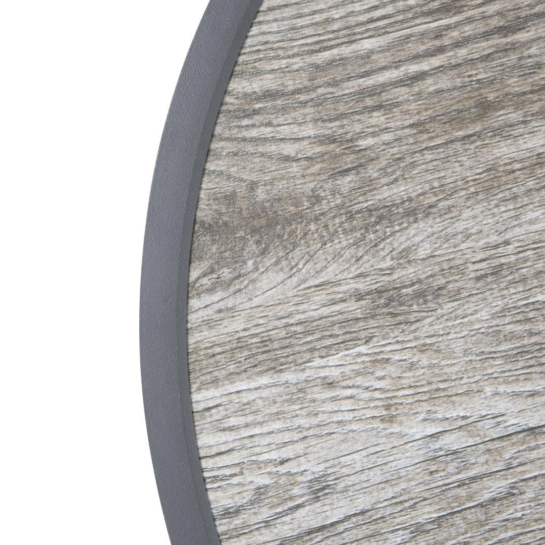 Bolero Fibre Glass Round Table Top Wood Effect 580mm - DL486 Wood Effect Table Tops Bolero