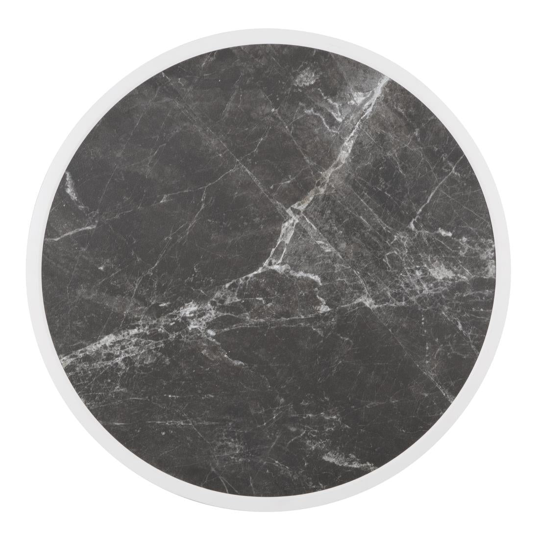 Bolero Fibre Glass Round Table Top Dark Granite Effect 580mm - DL487 Stone Effect Table Tops Bolero
