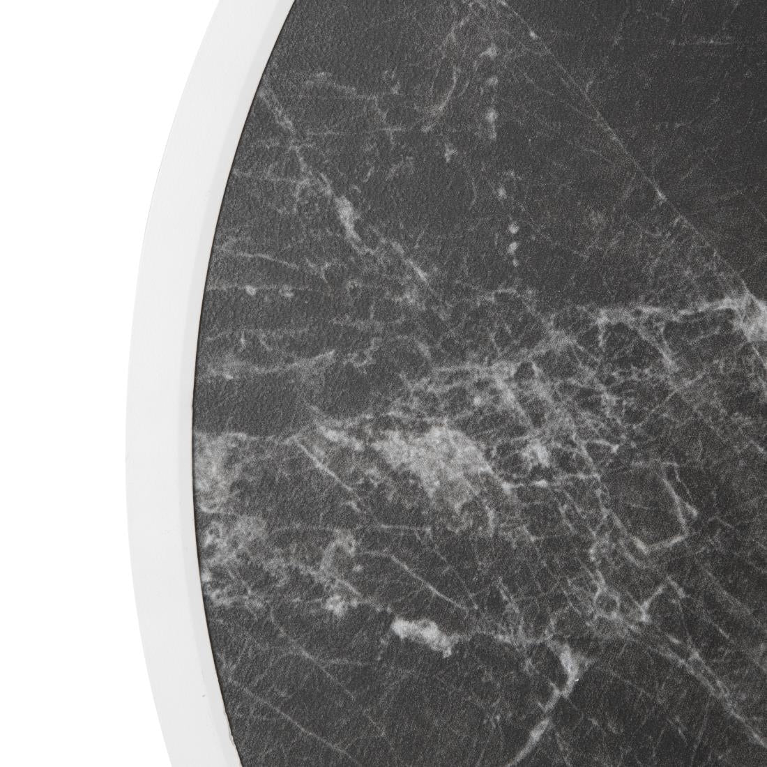 Bolero Fibre Glass Round Table Top Dark Granite Effect 580mm - DL487 Stone Effect Table Tops Bolero