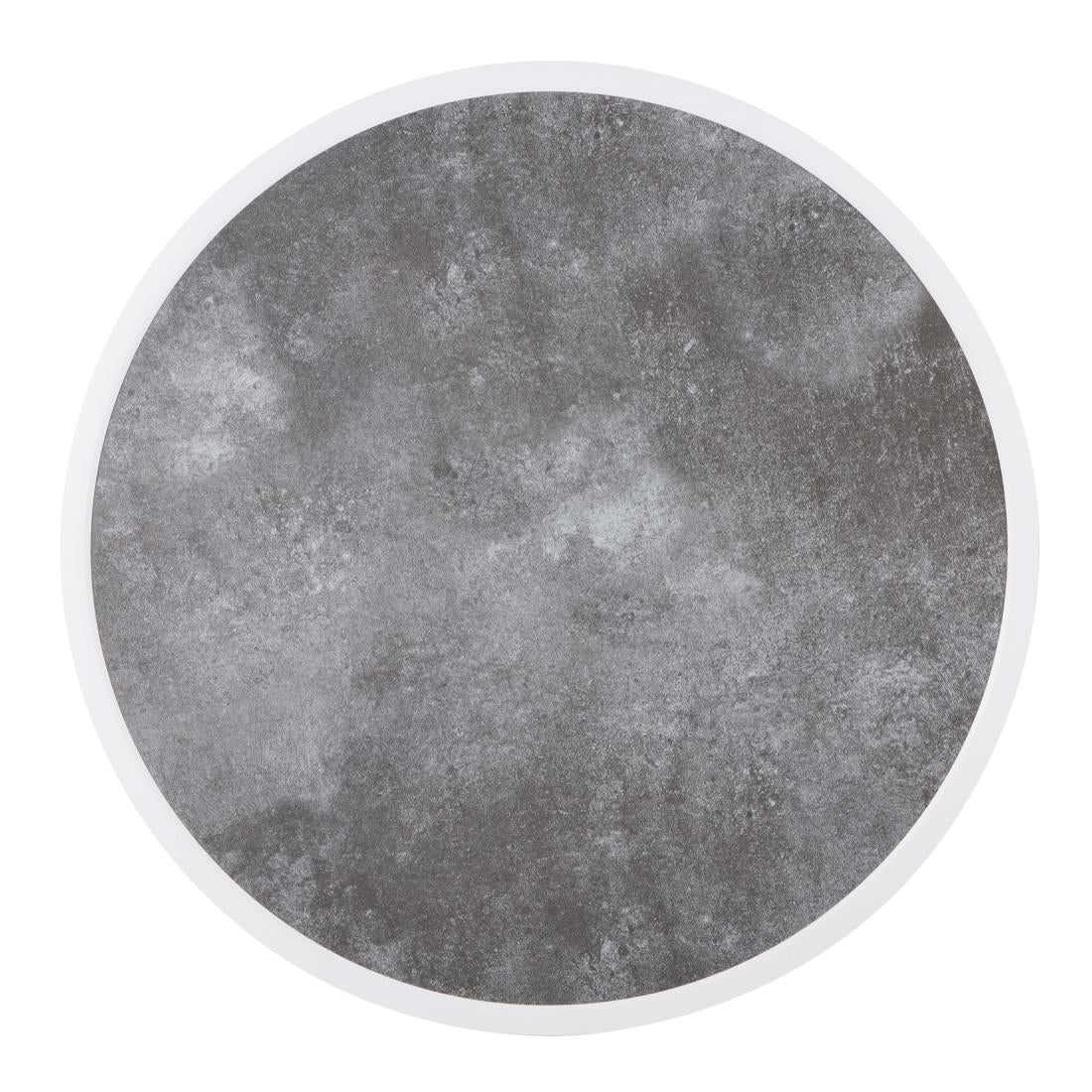 Bolero Fibre Glass Round Table Top Dark Stone Effect 580mm - DL488 Stone Effect Table Tops Bolero