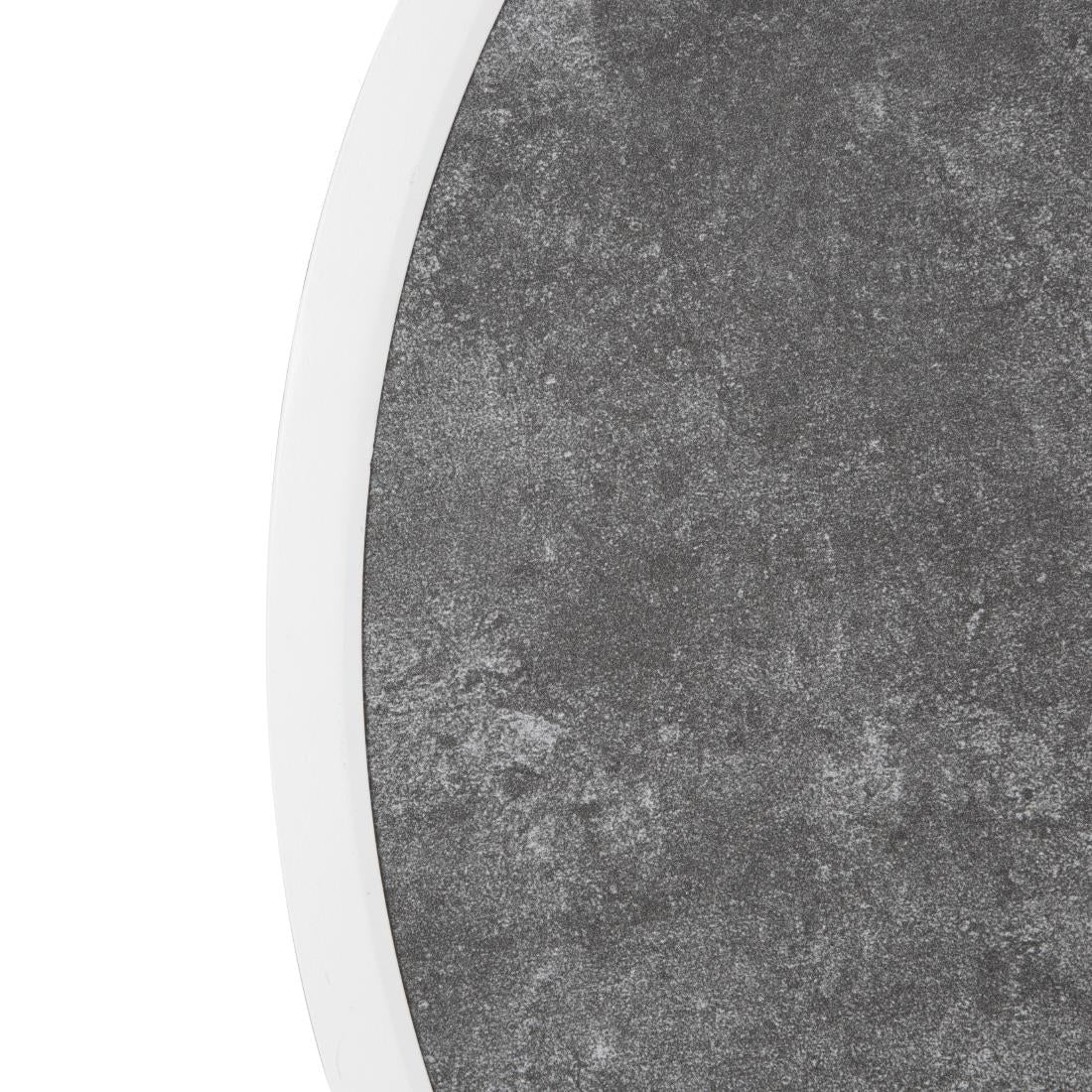 Bolero Fibre Glass Round Table Top Dark Stone Effect 580mm - DL488 Stone Effect Table Tops Bolero