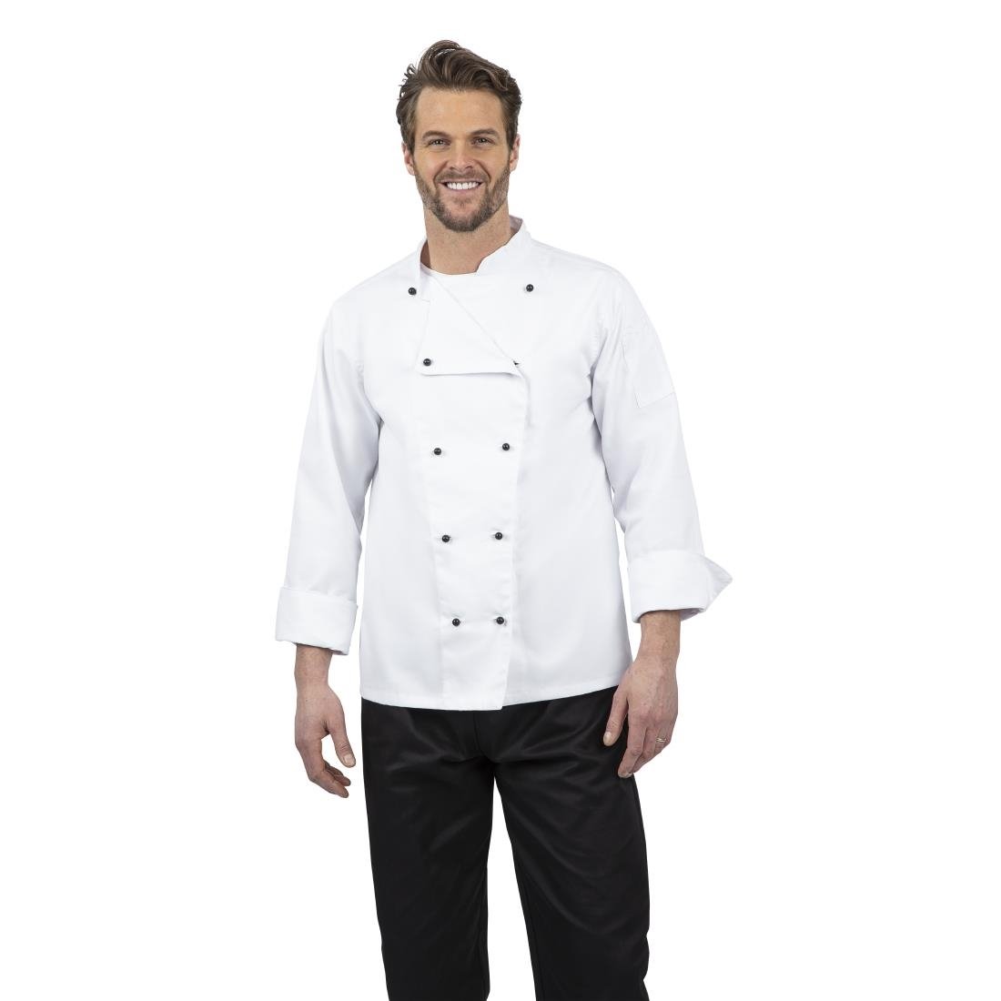 Whites Chicago Unisex Chefs Jacket Long Sleeve XS - DL710-XS Whites Chef Jackets and Tunics Whites Chefs Clothing