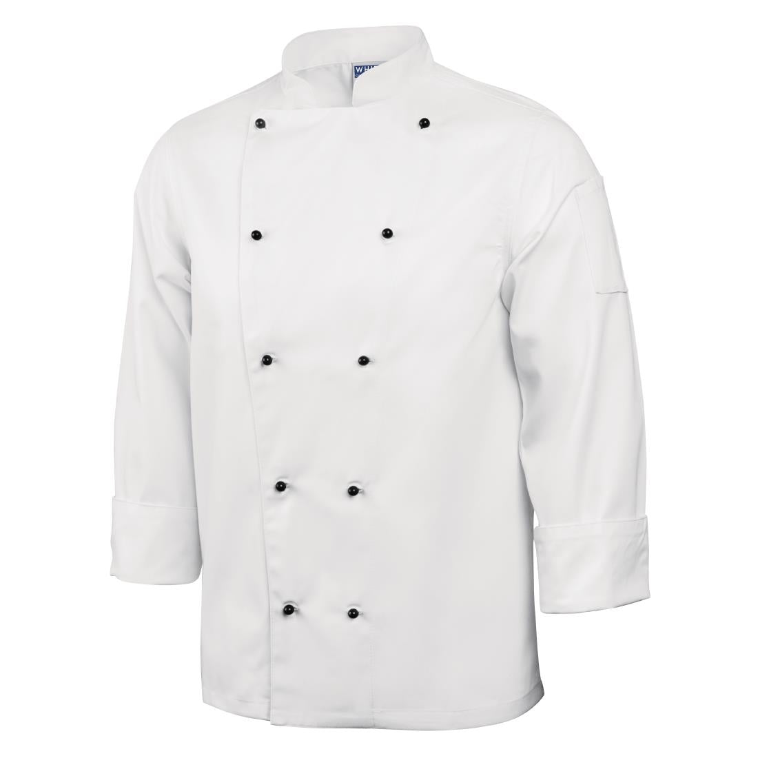 Whites Chicago Unisex Chefs Jacket Long Sleeve L - DL710-L Whites Chef Jackets and Tunics Whites Chefs Clothing