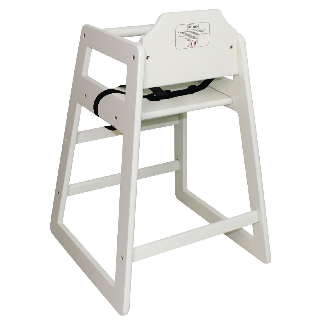 Bolero Wooden High Chair Antique White Finish - DL833 Bolero