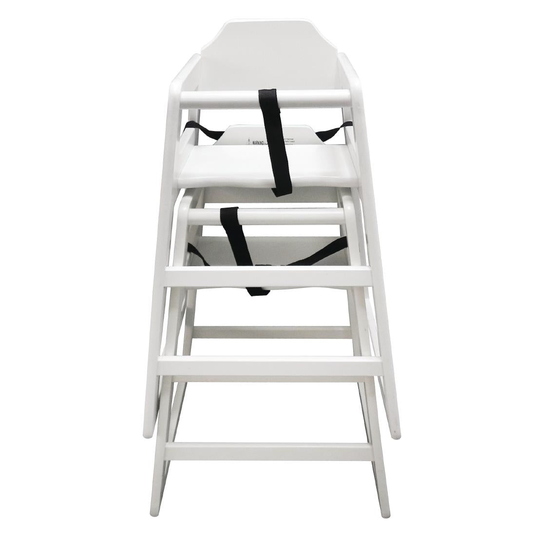 Bolero Wooden High Chair Antique White Finish - DL833 Bolero