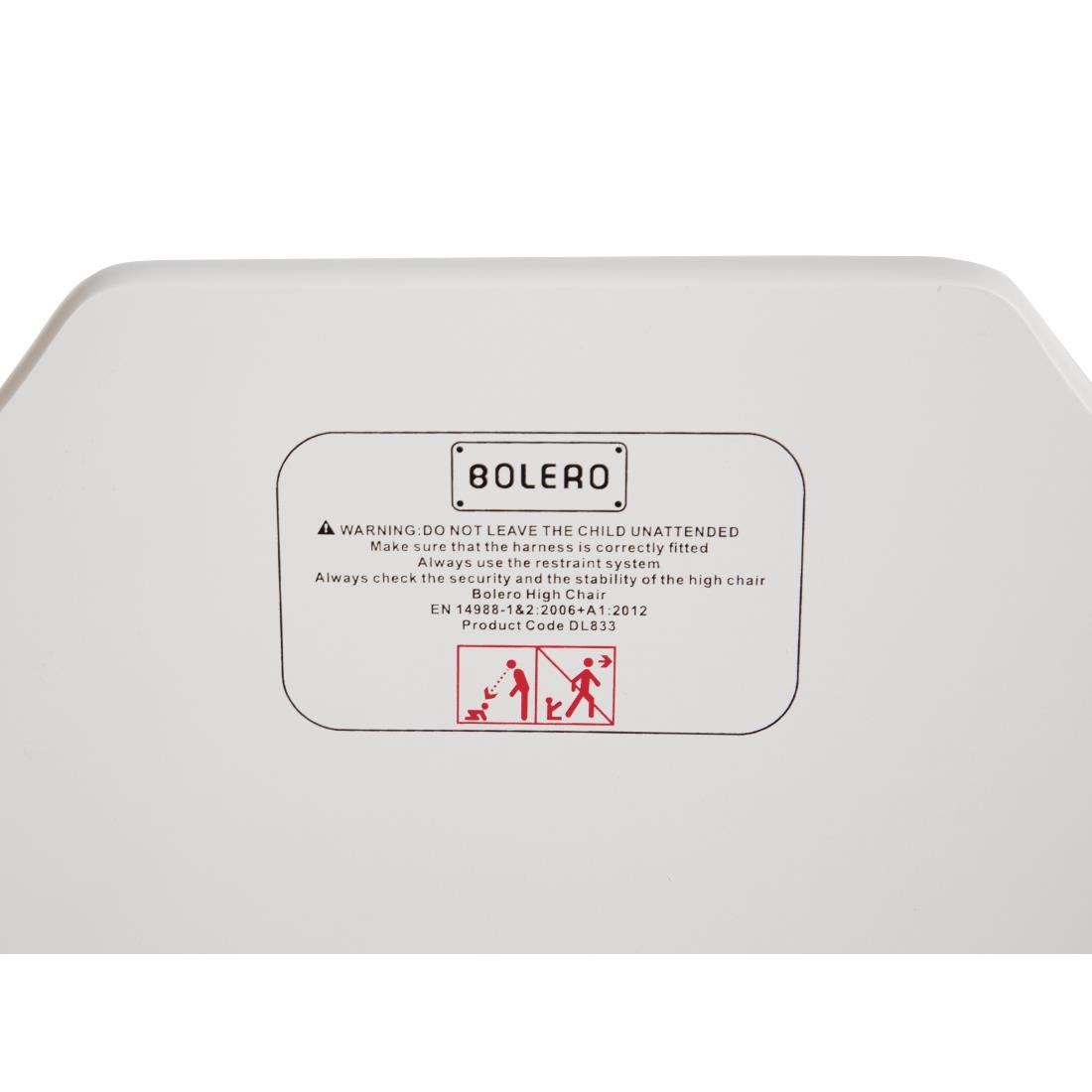 Bolero Wooden High Chair Antique White Finish - DL833 Bolero