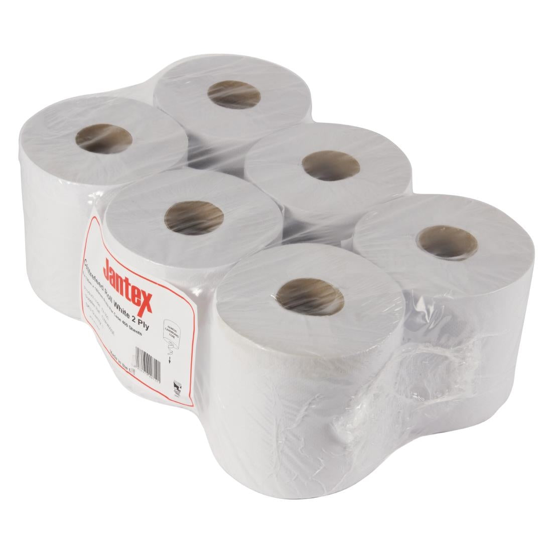 Jantex Centrefeed White Rolls 2-Ply 120m (Pack of 6) - DL920 Jantex