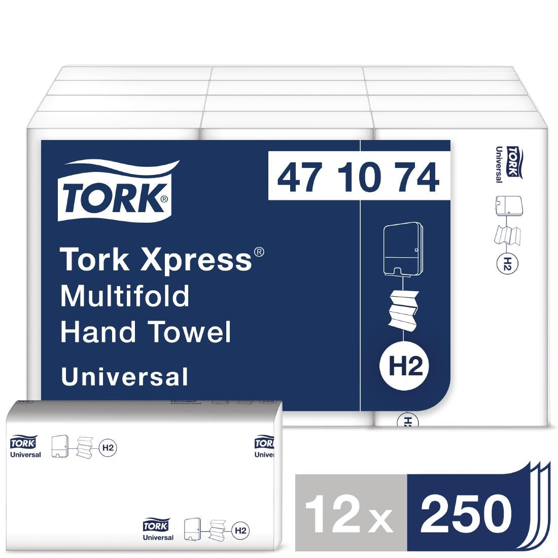 Tork Z Fold Paper Hand Towels White 1-Ply 250 Sheets (Pack of 12) - DL931 Tork