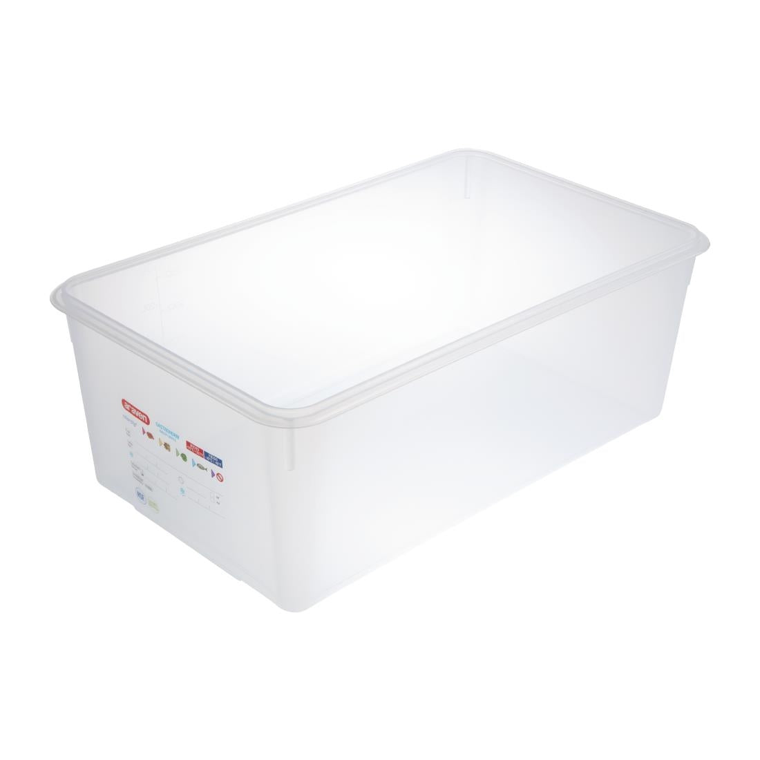 Araven Polypropylene 1/1 Gastronorm Food Storage Box 28Ltr (Pack of 4) - DL984 Araven