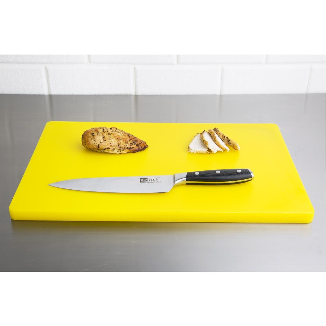 Hygiplas Thick Low Density Yellow Chopping Board 450x300x20mm - DM002 Hygiplas