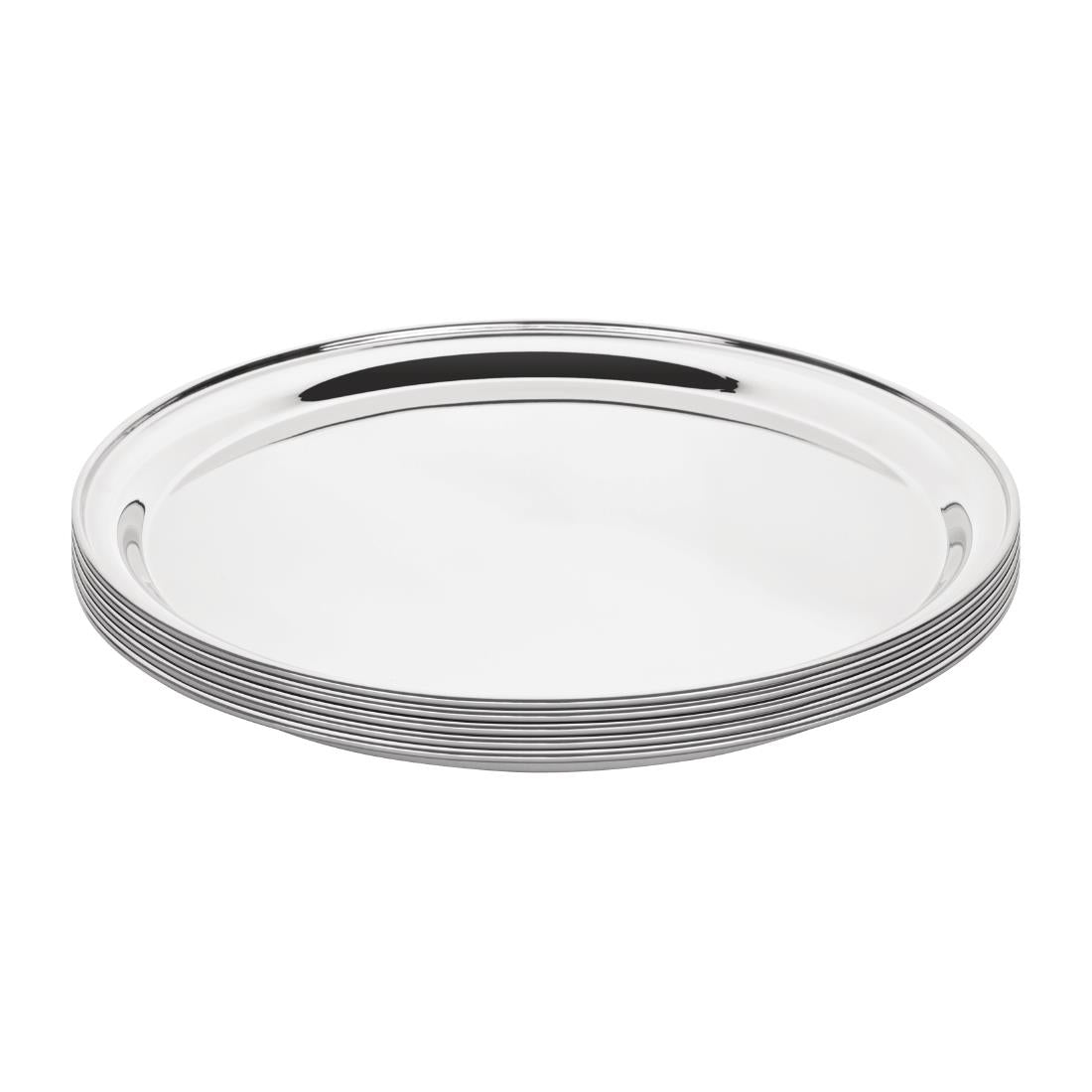 Olympia Stainless Steel Round Service Tray 355mm - DM193 Olympia