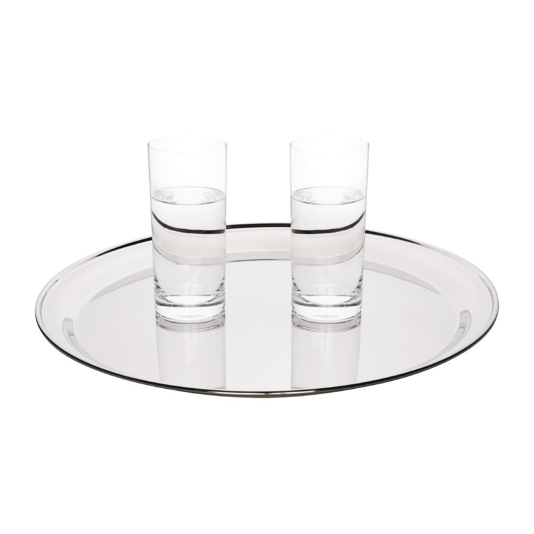 Olympia Stainless Steel Round Service Tray 405mm - DM194 Olympia