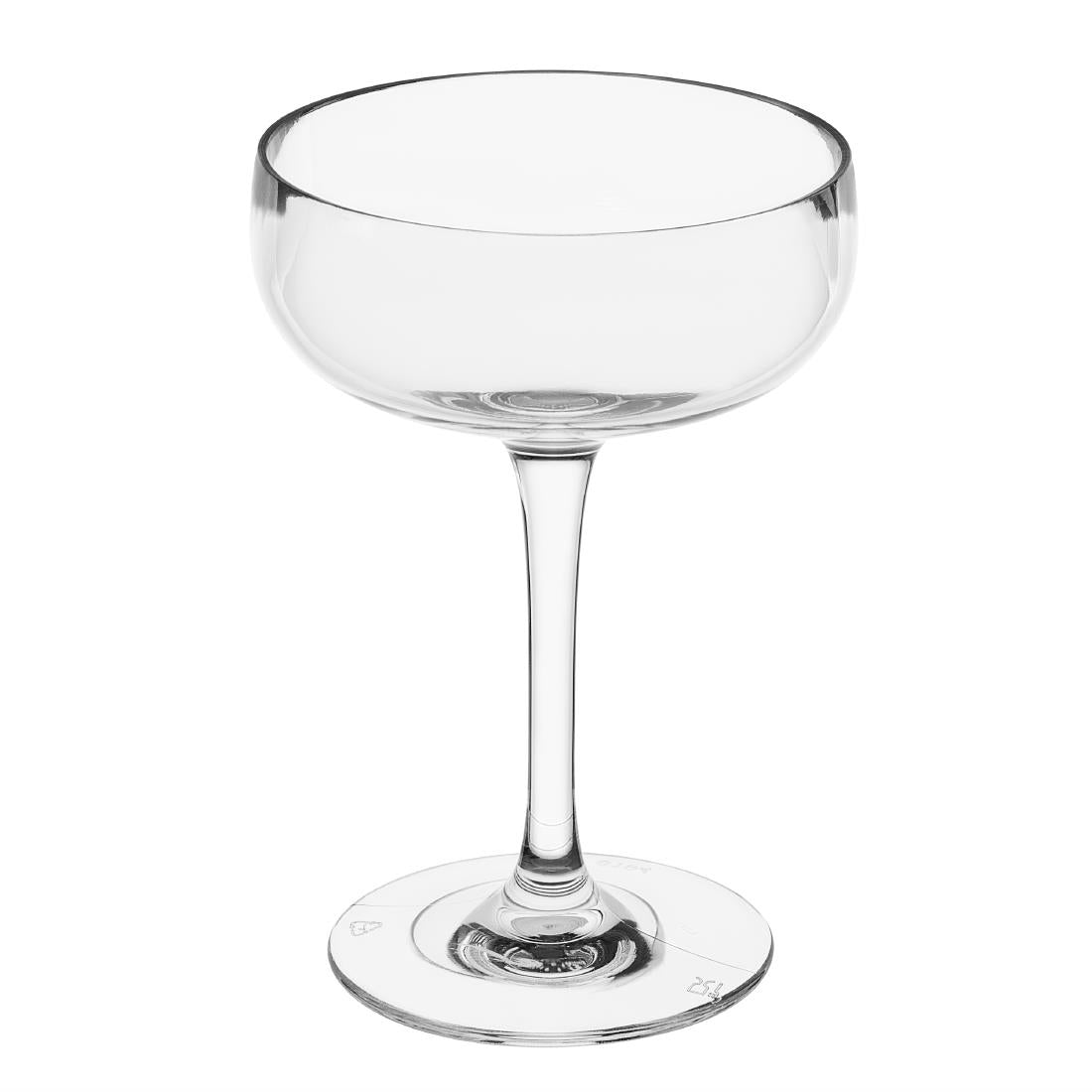 Olympia Kristallon Polycarbonate Champagne Coupe Glasses 210ml (Pack of 12) - DM270 Champagne Glasses Olympia