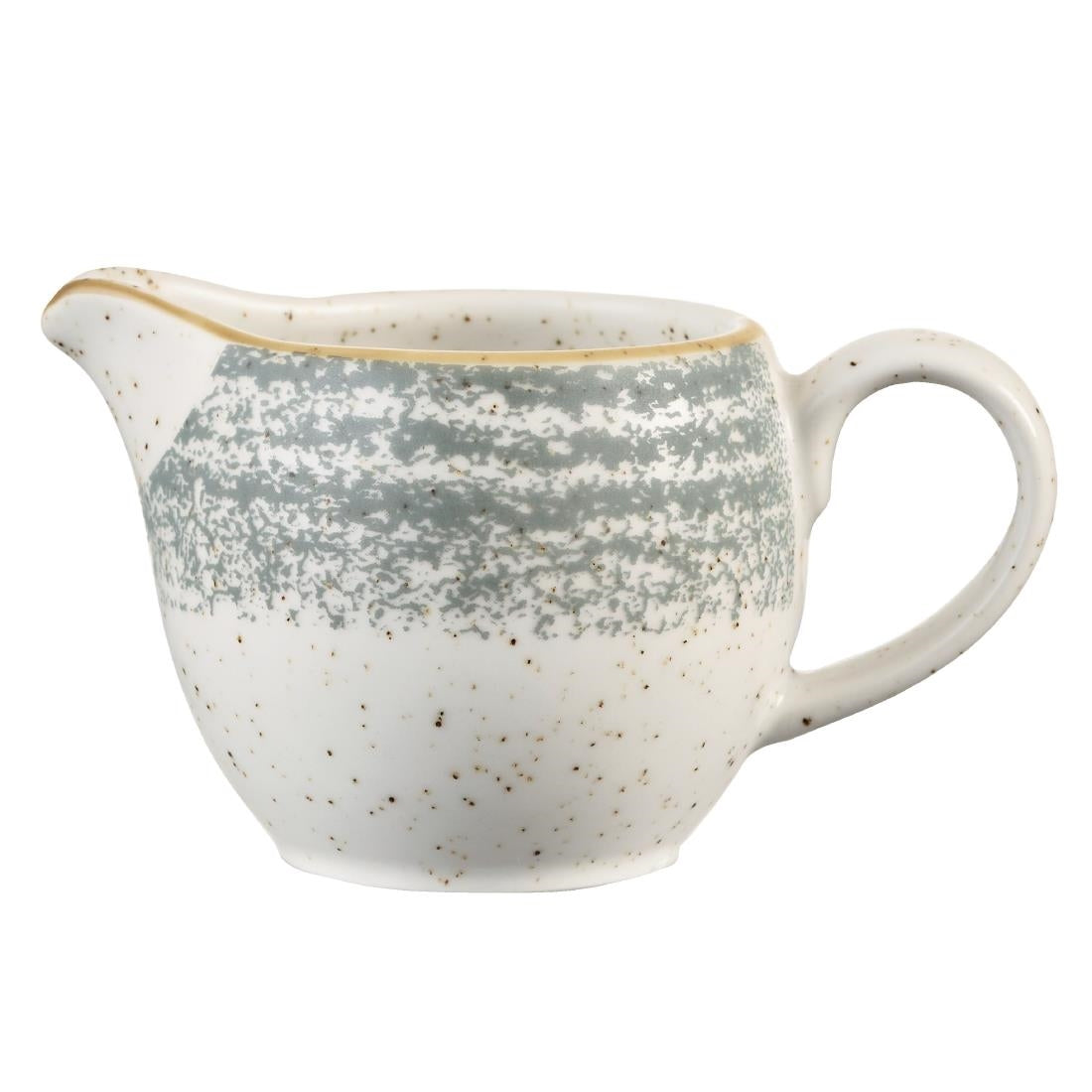 Churchill Studio Prints Homespun Stone Grey Milk Jug 114ml 4oz (Pack of 4) - DM425 Churchill Super Vitrified Churchill