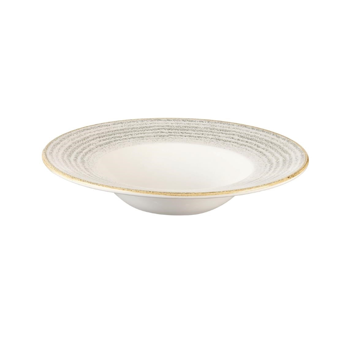 Churchill Studio Prints Homespun Stone Grey Wide Rim Bowl 280mm (Pack of 12) - DM442 Bowls Churchill