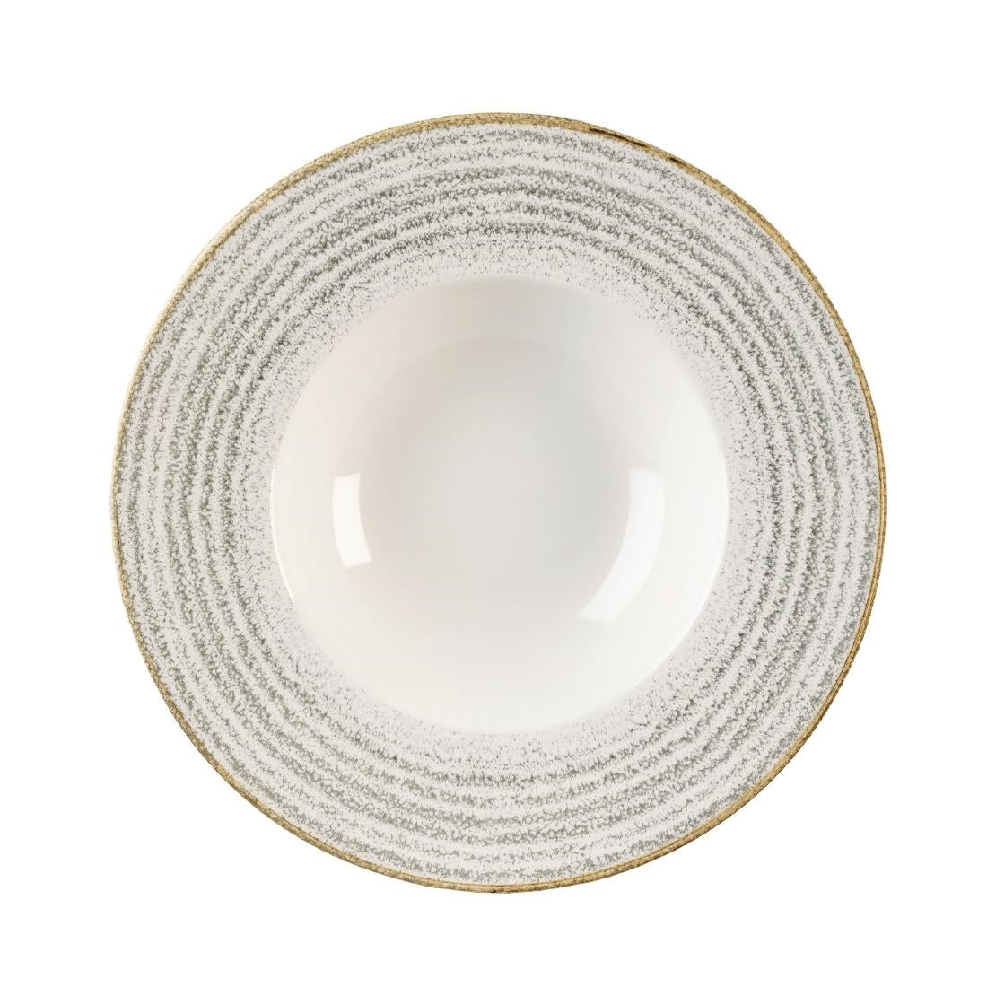 Churchill Studio Prints Homespun Stone Grey Wide Rim Bowl 240mm (Pack of 12) - DM443 Bowls Churchill