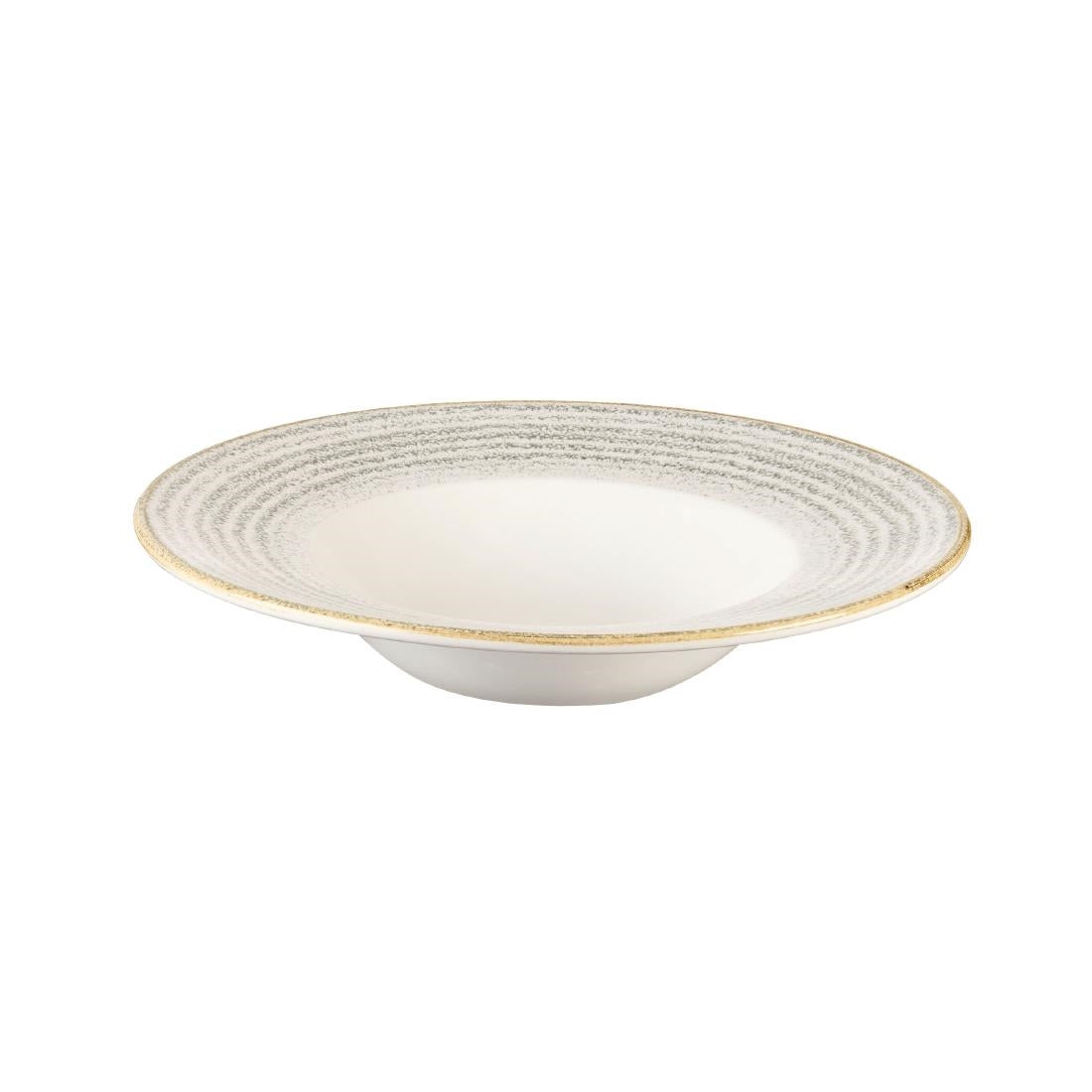 Churchill Studio Prints Homespun Stone Grey Wide Rim Bowl 240mm (Pack of 12) - DM443 Bowls Churchill