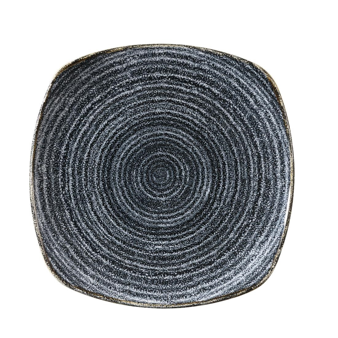 Churchill Studio Prints Homespun Charcoal Black Square Plate 252mm - DM444 Plates Churchill