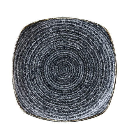 Churchill Studio Prints Homespun Charcoal Black Square Plate 252mm - DM444 Plates Churchill